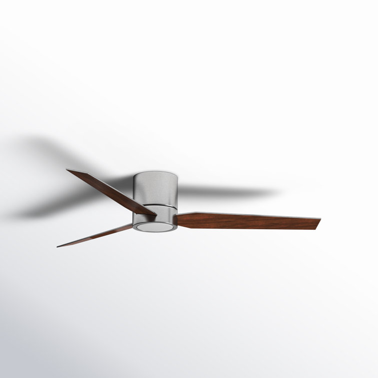 Braden 56" Brushed Nickel 3-Blade Ceiling Fan with LED Light