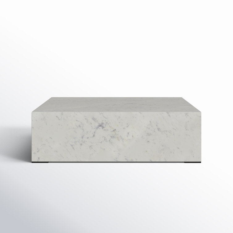 Monika Square White Marble Coffee Table