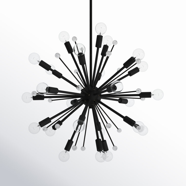 Galea 72'' Classic Bronze Sputnik Style Chandelier with Glass Baubles