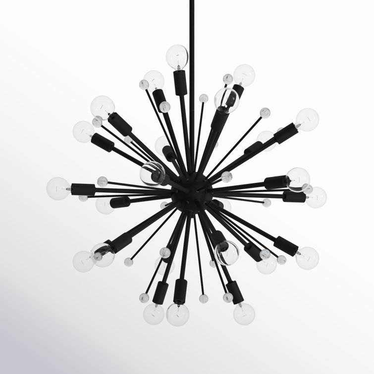 Galea 72'' Classic Bronze Sputnik Style Chandelier with Glass Baubles