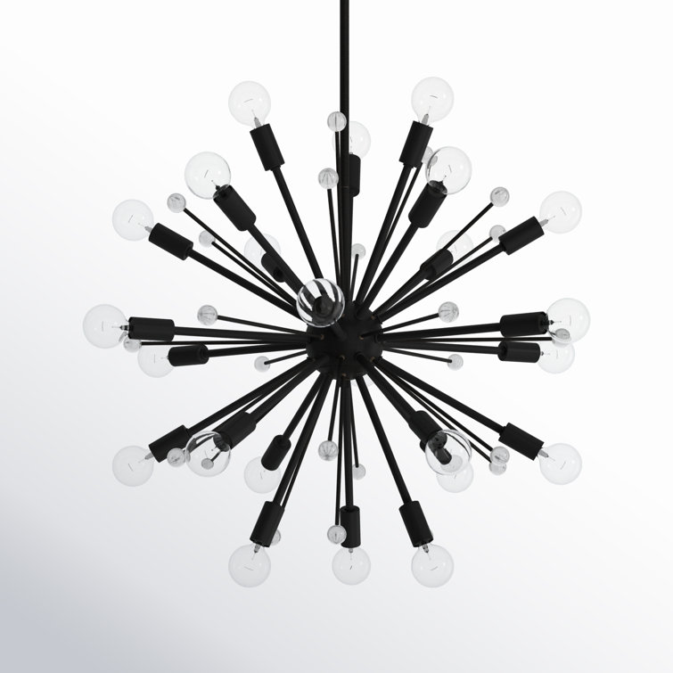 Galea 72'' Classic Bronze Sputnik Style Chandelier with Glass Baubles