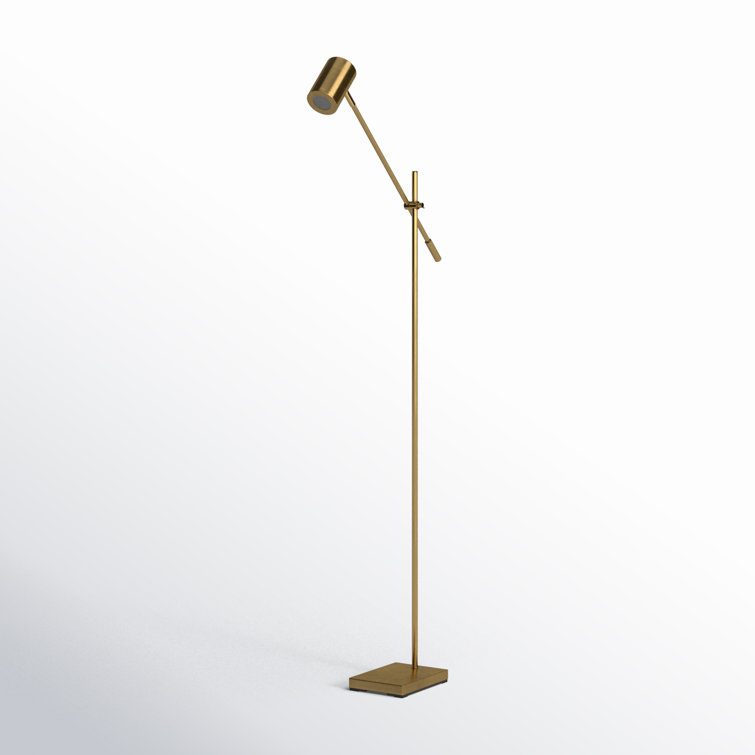 Inge 63'' Antique Brass Adjustable Metal Floor Lamp
