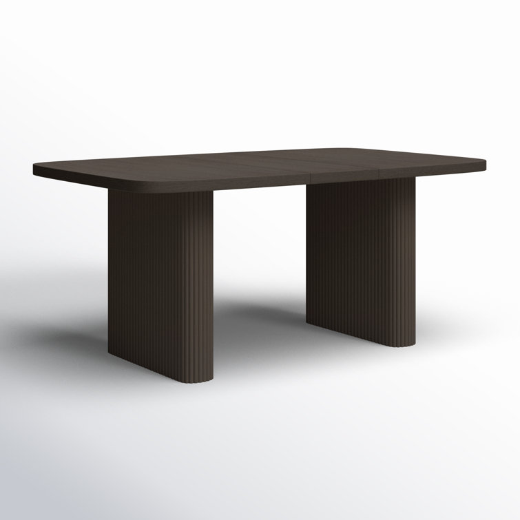 Fairmont Black Ribbed Extendable Dining Table