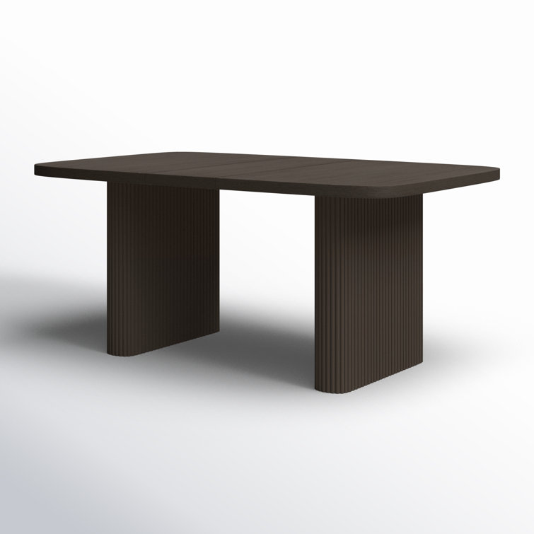 Fairmont Black Ribbed Extendable Dining Table