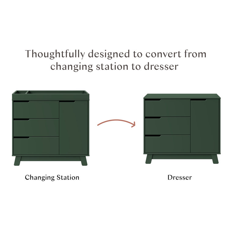 Forest Green GREENGUARD Certified Modern Dresser with Drawers