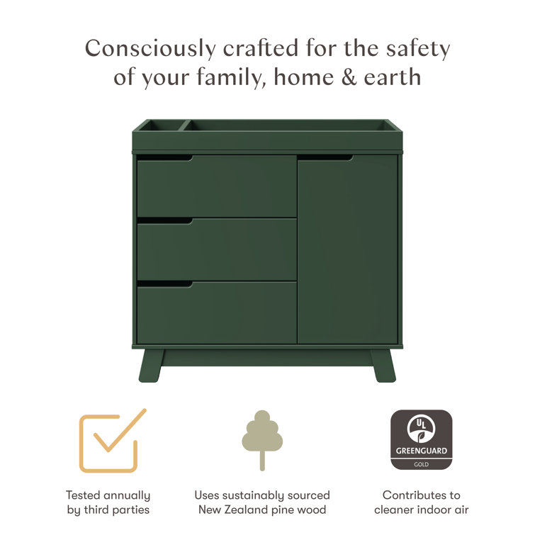 Forest Green GREENGUARD Certified Modern Dresser with Drawers