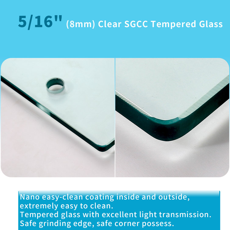 60" Chrome Frameless Double Sliding Shower Door with Clear Glass