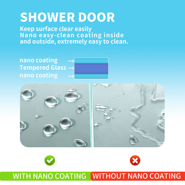 60" Chrome Frameless Double Sliding Shower Door with Clear Glass