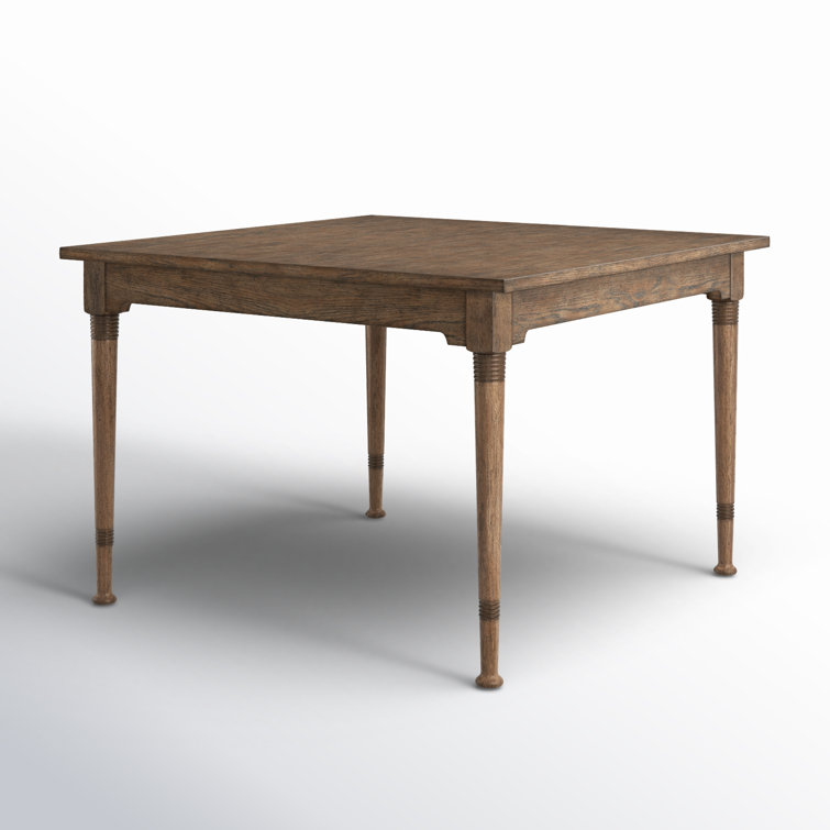Rustic Brown Reclaimed Wood Square Dining Table