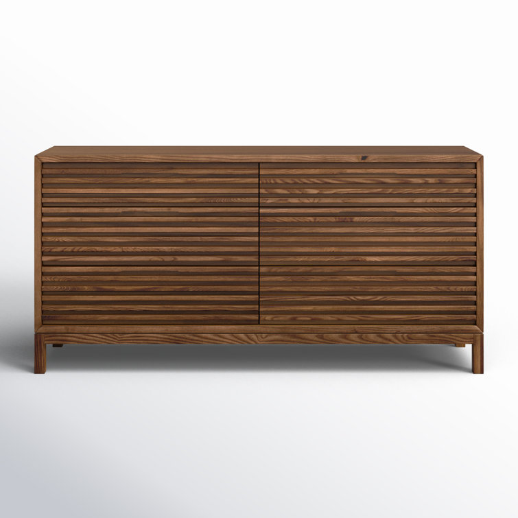 Walnut Double Dresser with Dovetail Drawers and Ball Bearing Glides