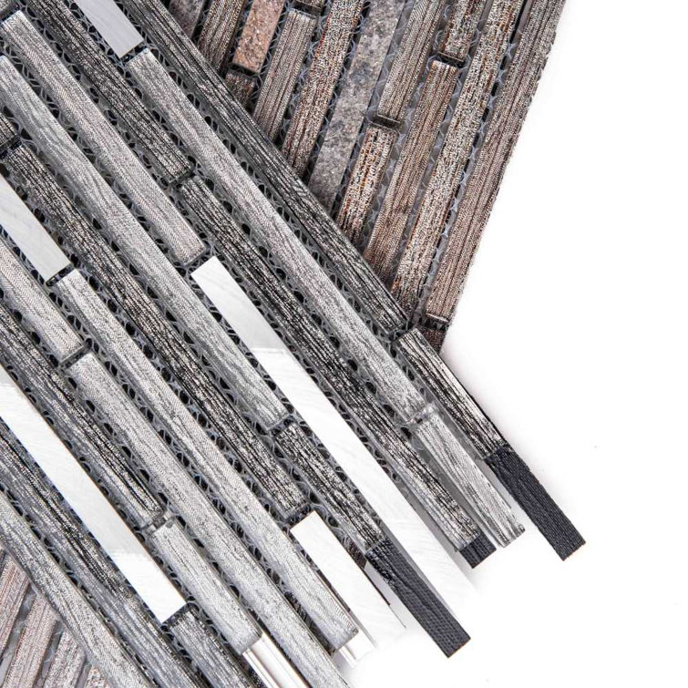 Cosmos Silver 12" x 12" Glass Mosaic Tile