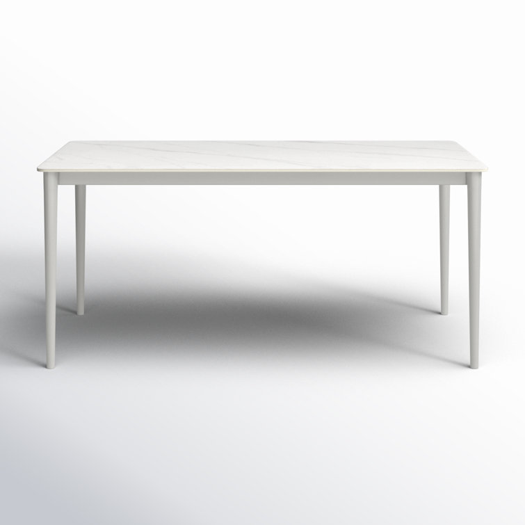 Mojito 71'' Gray Stone and Aluminum Outdoor Dining Table
