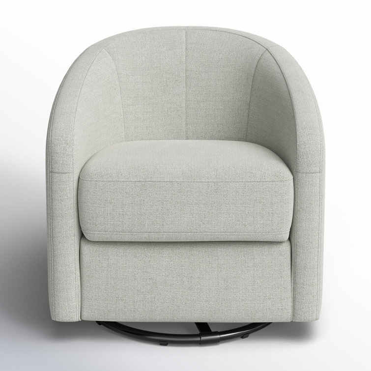 Madison 32'' Performance Natural Eco-Twill Mid-Century Swivel Glider