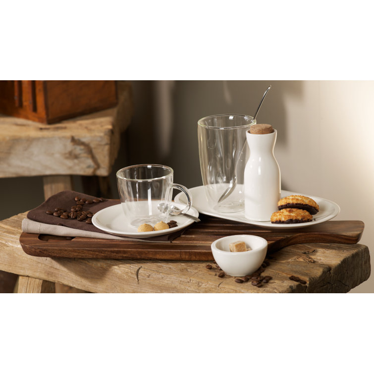 Acacia Wood Rectangular Bread Board with Handle