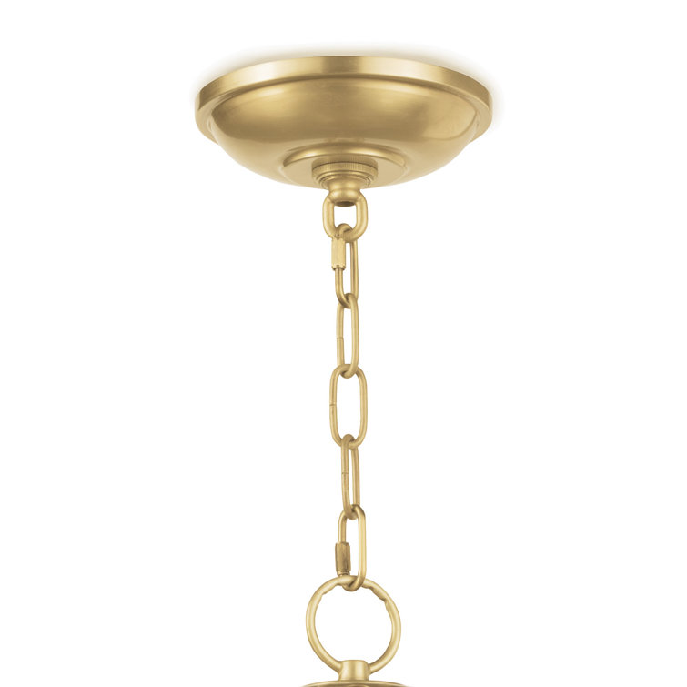 Regina Andrew Classic Globe 3-Light Pendant in Natural Brass with Clear Glass