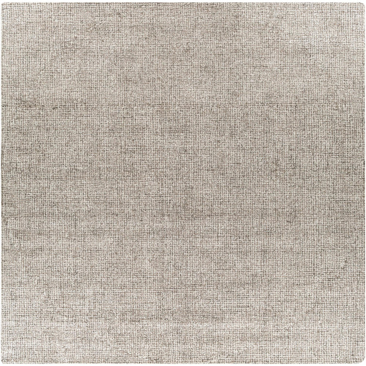 Aiden 8' Square Gray Hand Tufted Wool Rug