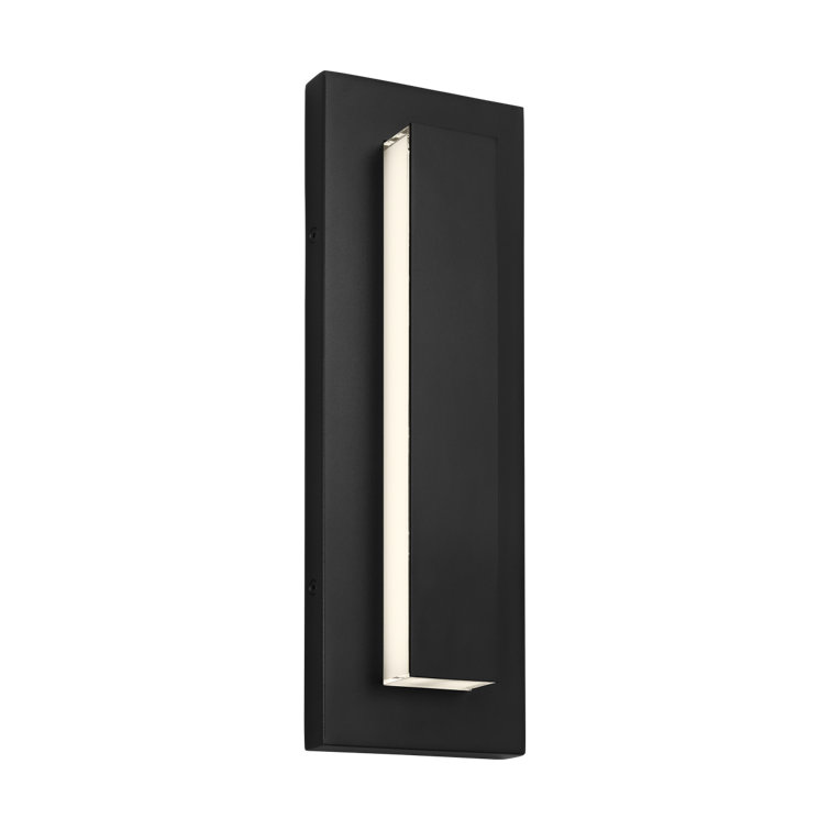 Black Acrylic Panel Dimmable LED Outdoor Wall Sconce