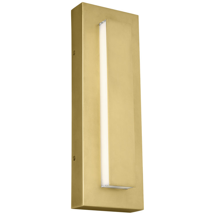 Modern Brass and Acrylic Dimmable Outdoor Wall Light