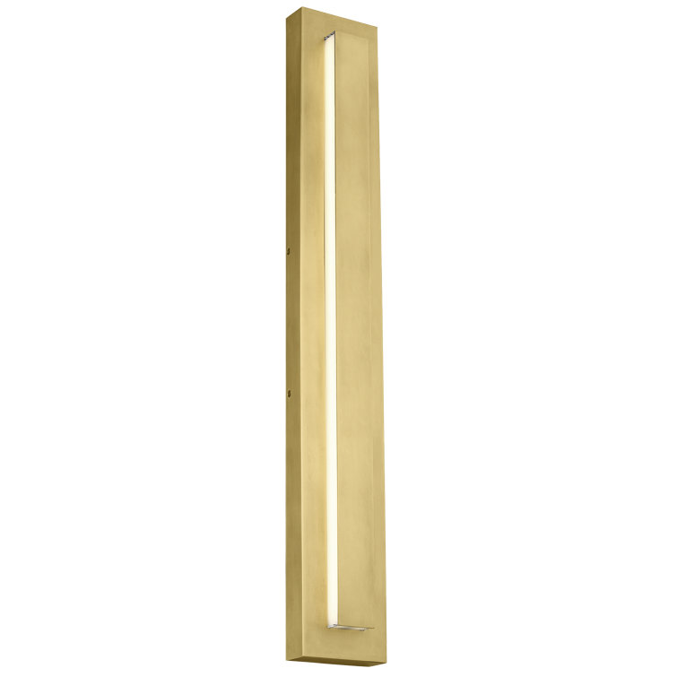 Aspen Natural Brass 36" Outdoor LED Wall Sconce
