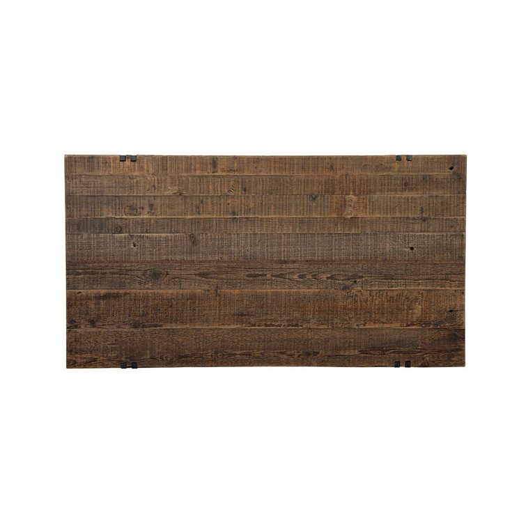 Sherwood Rectangular Dark Brown Wood and Metal Coffee Table