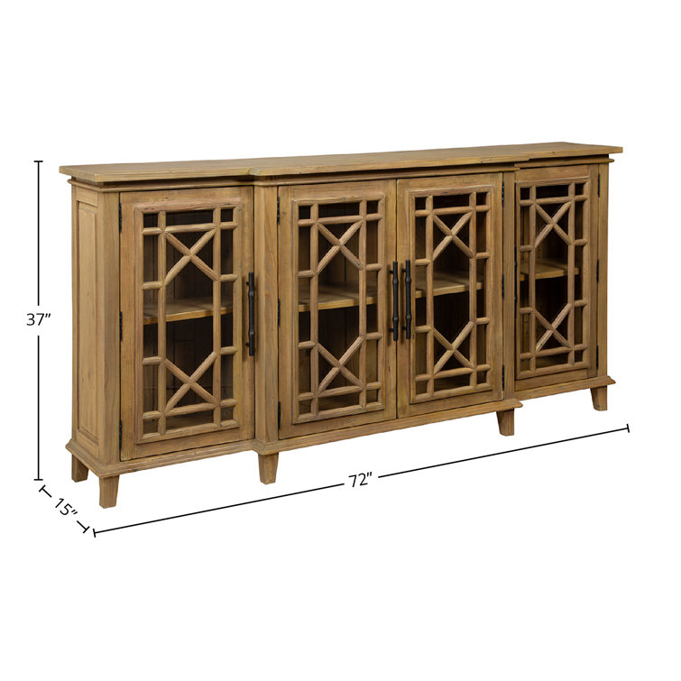 Charleston 72'' Light Brown Pine Wood Sideboard
