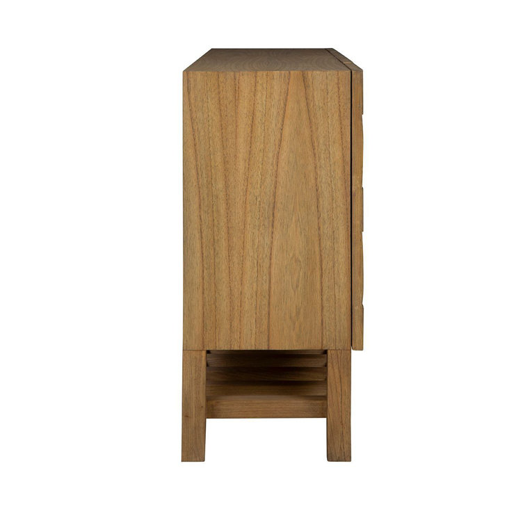 Bellamy Natural Oak Solid Wood 60" Sideboard with Woven Doors
