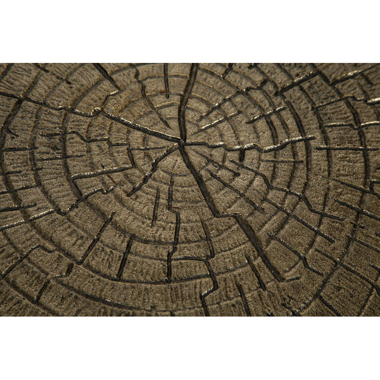 Gold Brushed Aluminum Tree Branch-Inspired End Table
