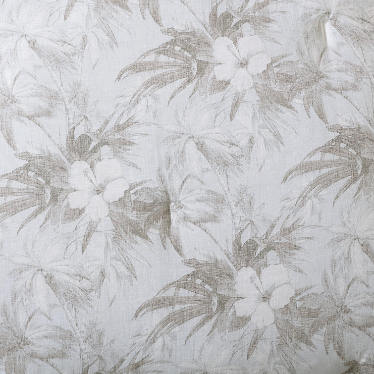 Beachway Blooms King Gray Cotton Duvet Cover Set