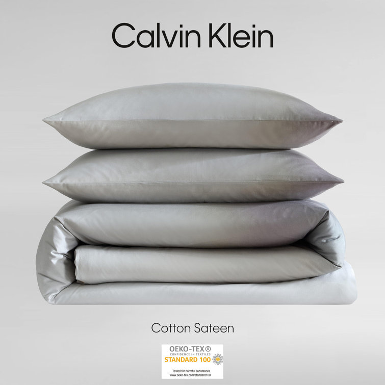 Queen Grey Ombre Cotton Duvet Cover Set