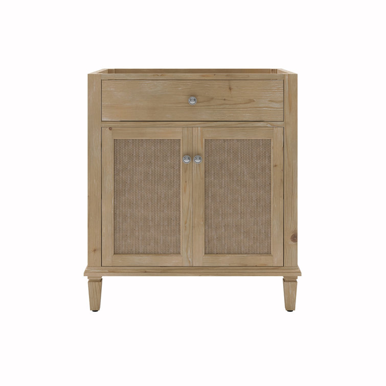 Cora 30" Light Brown Solid Wood Freestanding Bathroom Vanity