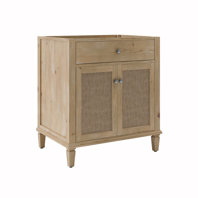 Cora 30" Light Brown Solid Wood Freestanding Bathroom Vanity