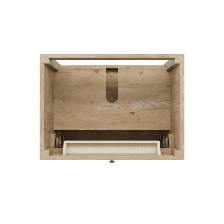 Cora 30" Light Brown Solid Wood Freestanding Bathroom Vanity