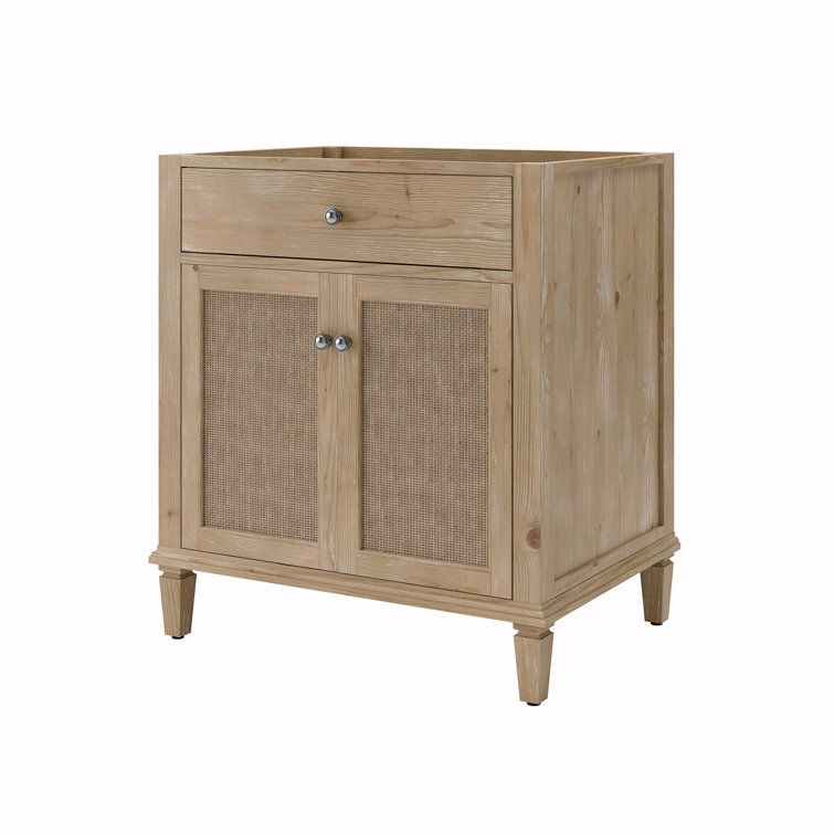 Cora 30" Light Brown Solid Wood Freestanding Bathroom Vanity