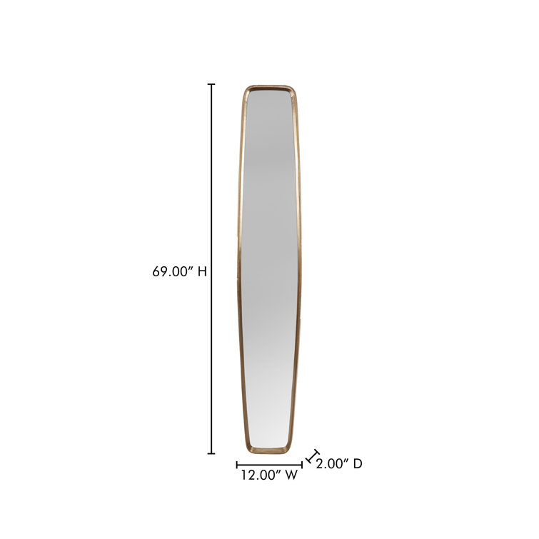 70" Gold Metal Frame Contemporary Accent Mirror