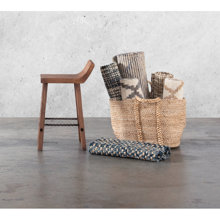 Natural Jute Handwoven Storage Basket with Handles
