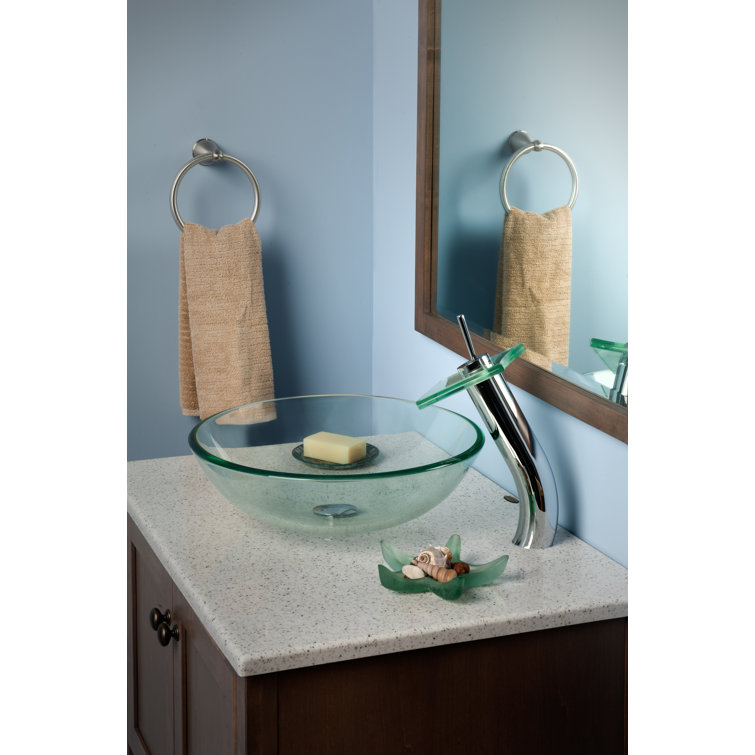 Novatto Squared Minimalist Chrome Waterfall Vessel Faucet