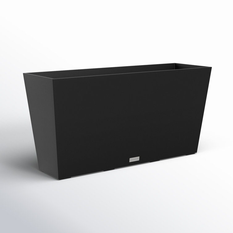 Black 31" Recycled Plastic Indoor/Outdoor Planter