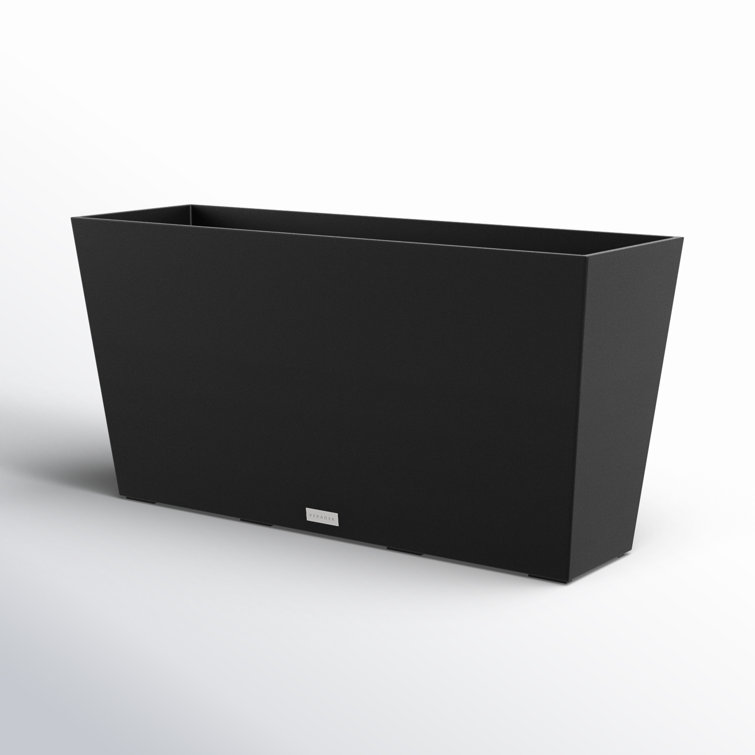 Black 31" Recycled Plastic Indoor/Outdoor Planter