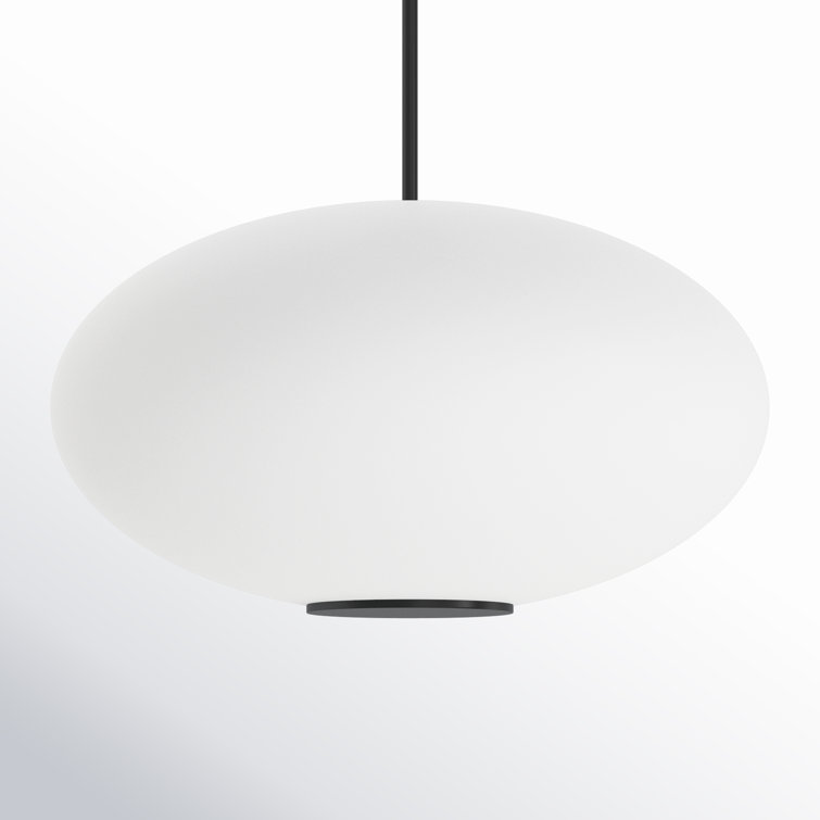 Modern Black Glass LED Globe Pendant Light
