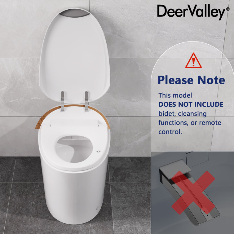 White Tankless Smart Elongated Toilet with Heated Seat