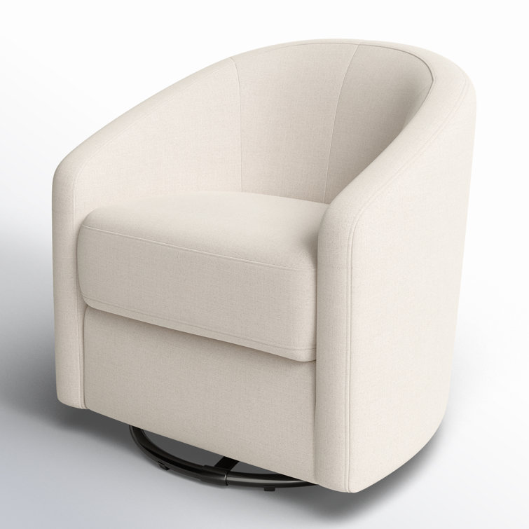 Madison 32'' Performance Natural Eco-Twill Mid-Century Swivel Glider