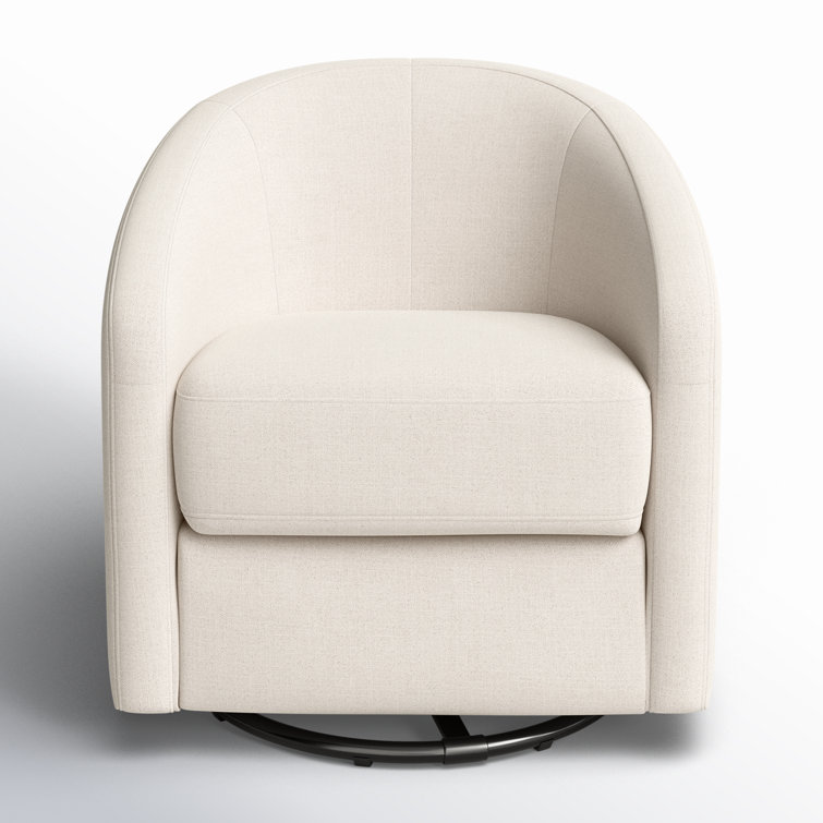 Madison 32'' Performance Natural Eco-Twill Mid-Century Swivel Glider
