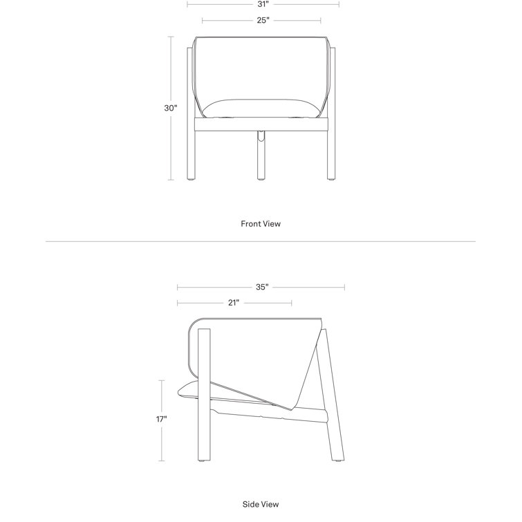 Kelso Camel Upholstered Lounge Chair with Natural Wood Frame