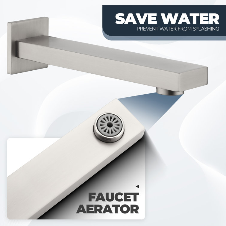 Brushed Nickel Square Multi-Head Wall Mounted Shower System
