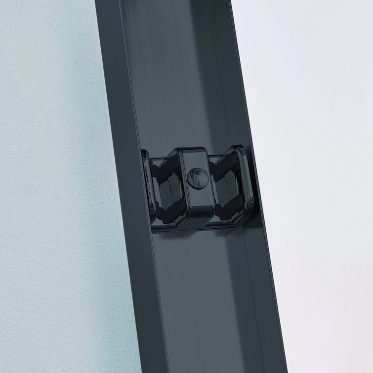 Matte Black 48" Double Sliding Shower Door with Tempered Glass