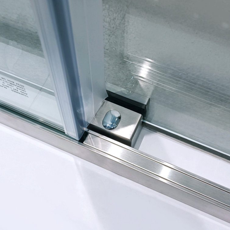 56-60" Brushed Nickel and Glass Sliding Shower Door