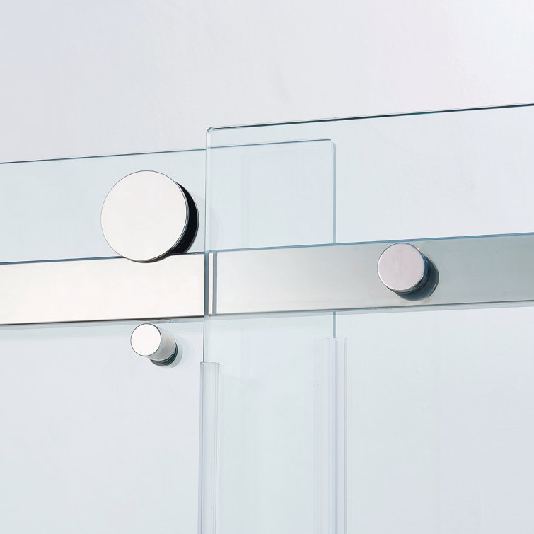 56-60" Brushed Nickel and Glass Sliding Shower Door