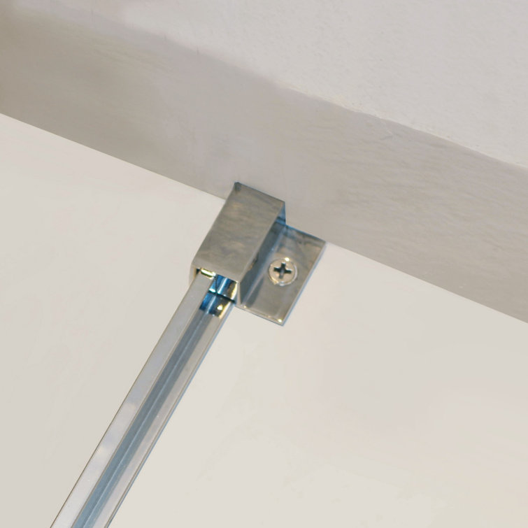 60" Frameless Chrome Glass Double Sliding Shower Door