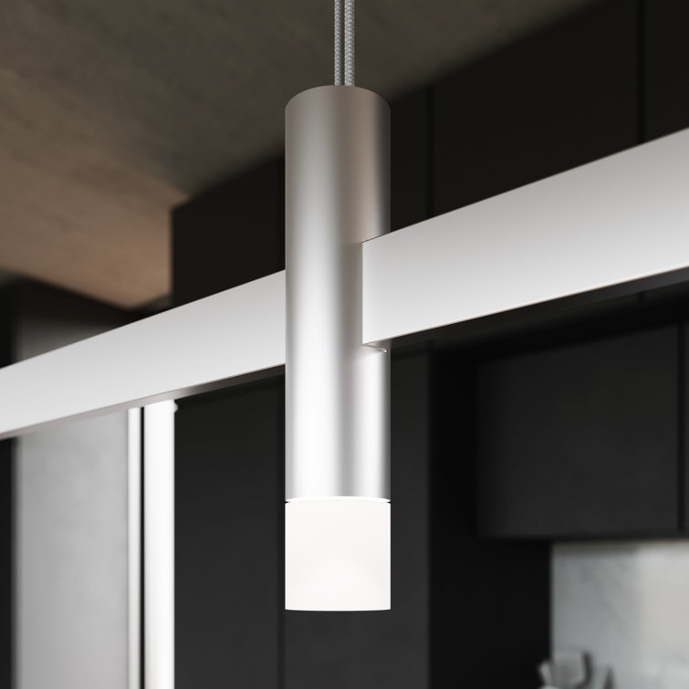 Bright Satin Aluminum 4-Light LED Linear Pendant