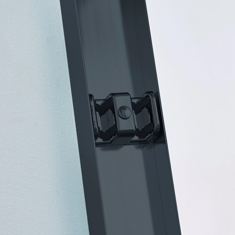60" Matte Black Aluminum Framed Double Sliding Shower Door